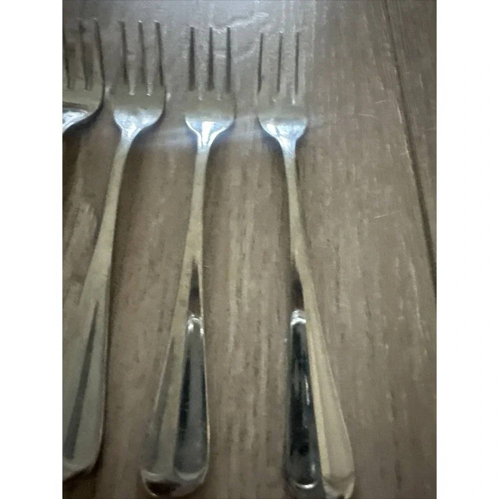6 Towle ASHLEY Stainless 18/8 Supreme Cocktail Seafood Forks Silverware Flatware